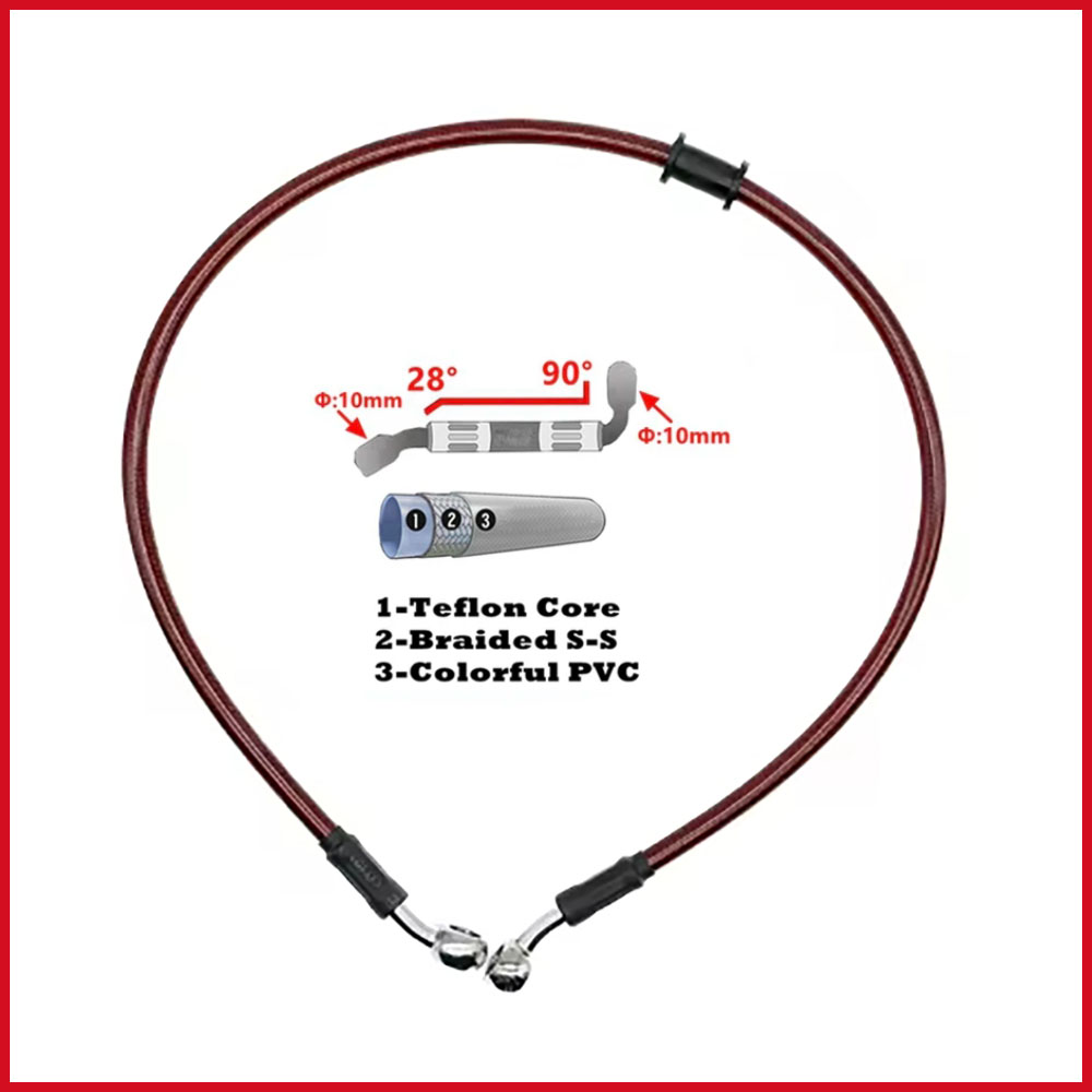 28-90 Degrees 10mm Banjo 300mm - đánh giá và giá Motorcycle Brake Cable